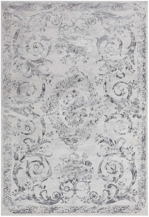 Gray 6' x 9' Finsbury Rectangle Area Rug 60% Polypropylene & 40% Polyester Contemporary Carpet for Living Rooms, Dining, Offices for Sale at Rug Engine