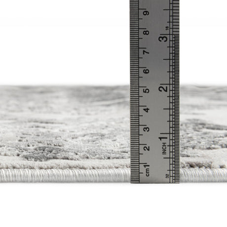 Gray 3' 3 x 5' 3 Finsbury Rectangle Area Rug 60% Polypropylene & 40% Polyester Contemporary Carpet for Living Rooms, Dining, Offices for Sale at Rug Engine