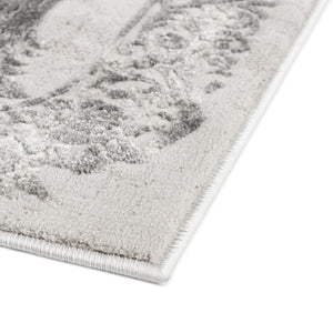 Gray 4' x 6' Finsbury Rectangle Area Rug 60% Polypropylene & 40% Polyester Contemporary Carpet for Living Rooms, Dining, Offices for Sale at Rug Engine