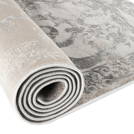 Gray 5' 3 x 8' Finsbury Rectangle Area Rug 60% Polypropylene & 40% Polyester Contemporary Carpet for Living Rooms, Dining, Offices for Sale at Rug Engine