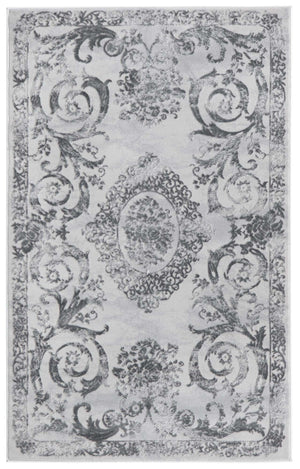 Gray 3' 3 x 5' 3 Finsbury Rectangle Area Rug 60% Polypropylene & 40% Polyester Contemporary Carpet for Living Rooms, Dining, Offices for Sale at Rug Engine