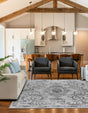 Gray 7' 10 x 7' 10 Finsbury Square Area Rug 60% Polypropylene & 40% Polyester Contemporary Carpet for Living Rooms, Dining, Offices for Sale at Rug Engine