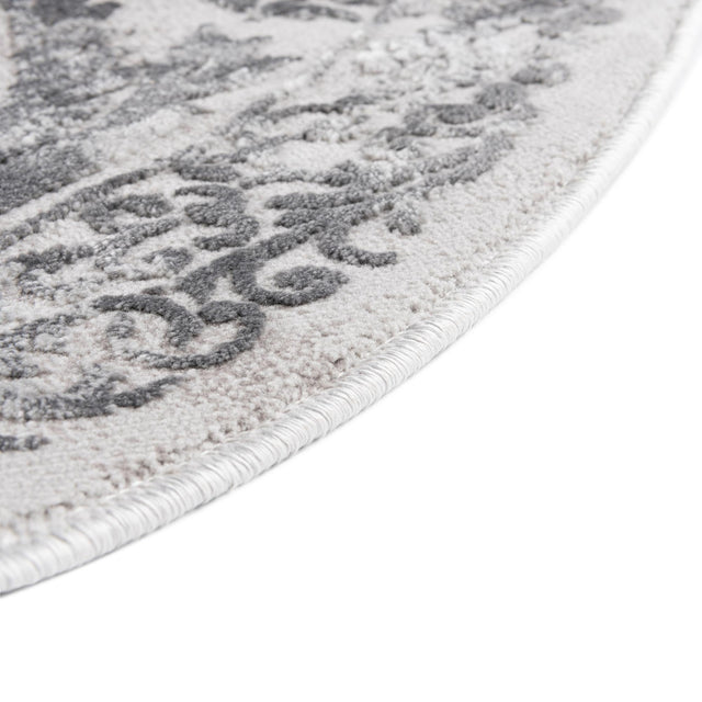 Gray 5' 3 x 8' Finsbury Oval Area Rug 60% Polypropylene & 40% Polyester Contemporary Carpet for Living Rooms, Dining, Offices for Sale at Rug Engine