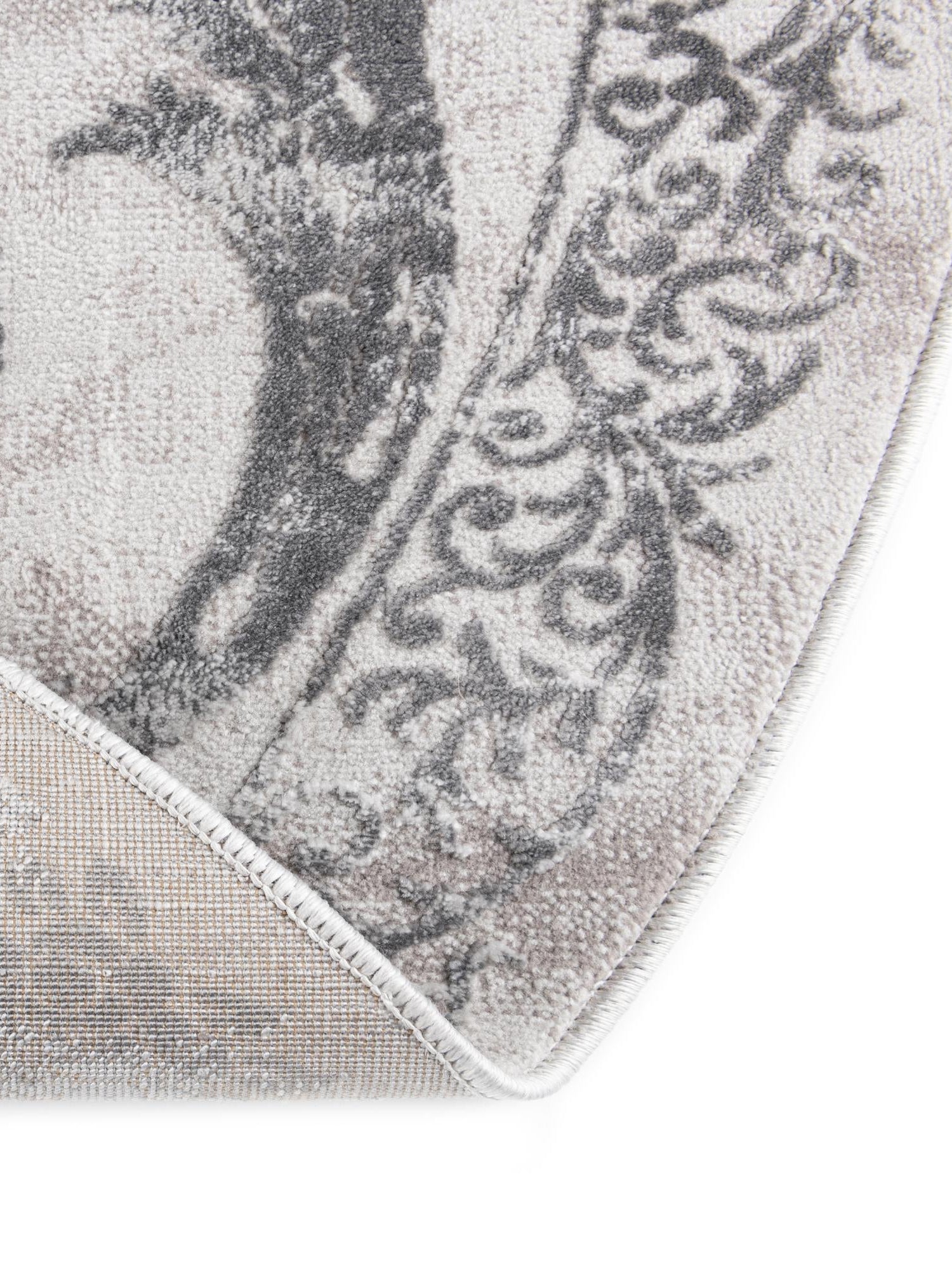 Gray 5' 3 x 8' Finsbury Oval Area Rug 60% Polypropylene & 40% Polyester Contemporary Carpet for Living Rooms, Dining, Offices for Sale at Rug Engine