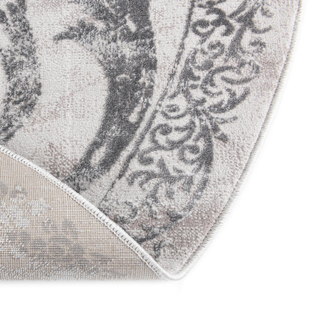 Gray 5' 3 x 8' Finsbury Oval Area Rug 60% Polypropylene & 40% Polyester Contemporary Carpet for Living Rooms, Dining, Offices for Sale at Rug Engine