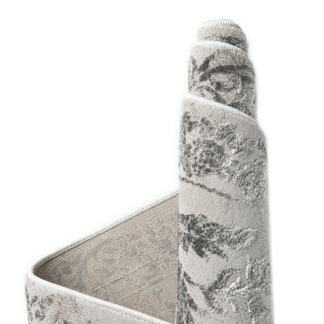 Gray 5' 3 x 8' Finsbury Oval Area Rug 60% Polypropylene & 40% Polyester Contemporary Carpet for Living Rooms, Dining, Offices for Sale at Rug Engine
