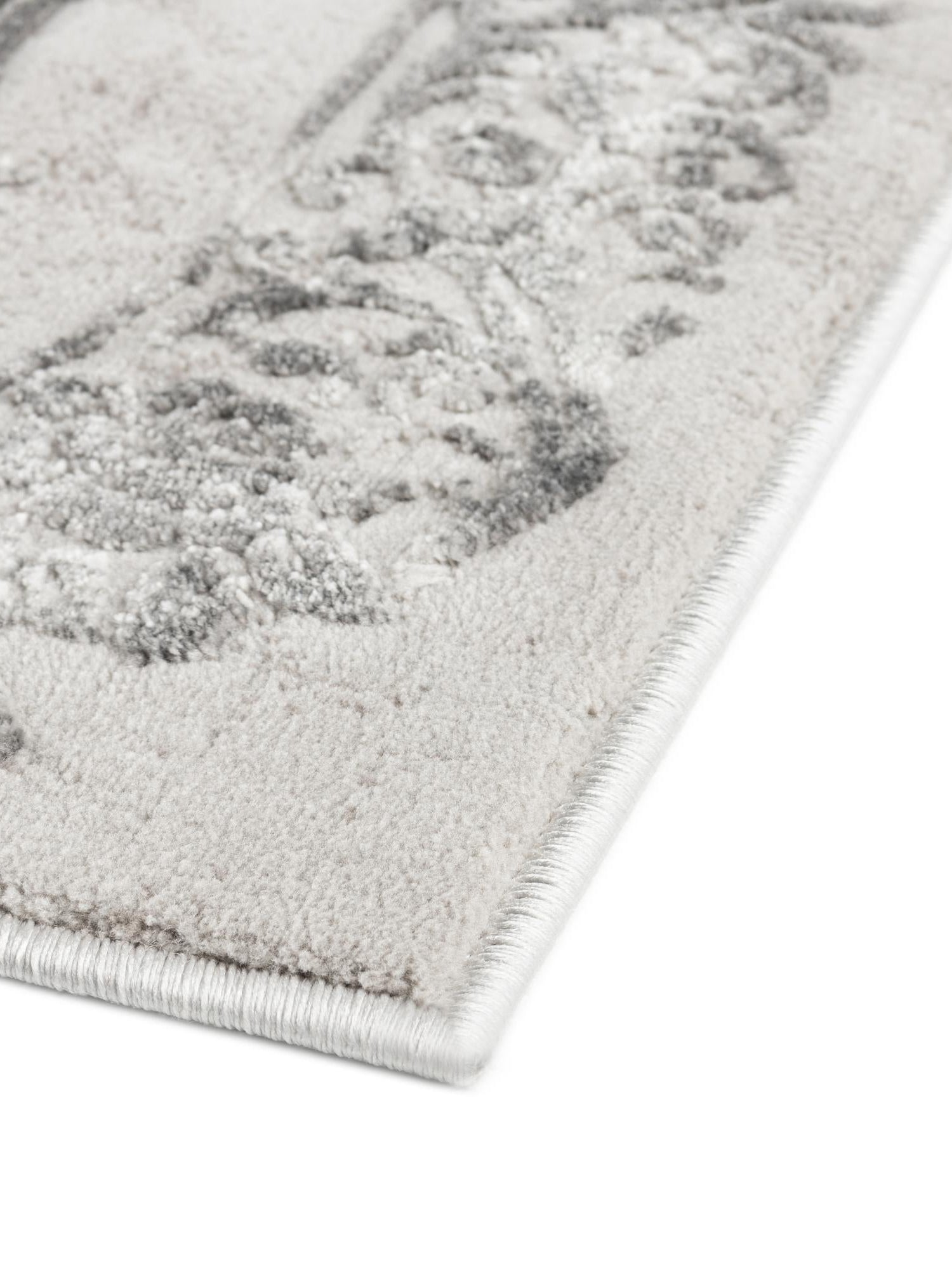 Gray 5' 3 x 5' 3 Finsbury Octagon Area Rug 60% Polypropylene & 40% Polyester Contemporary Carpet for Living Rooms, Dining, Offices for Sale at Rug Engine