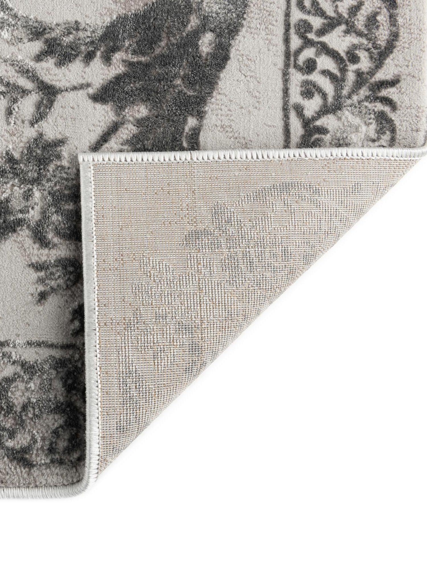 Gray 5' 3 x 5' 3 Finsbury Octagon Area Rug 60% Polypropylene & 40% Polyester Contemporary Carpet for Living Rooms, Dining, Offices for Sale at Rug Engine