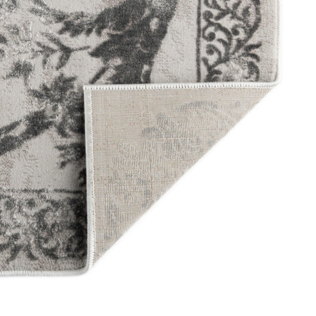 Gray 5' 3 x 5' 3 Finsbury Octagon Area Rug 60% Polypropylene & 40% Polyester Contemporary Carpet for Living Rooms, Dining, Offices for Sale at Rug Engine