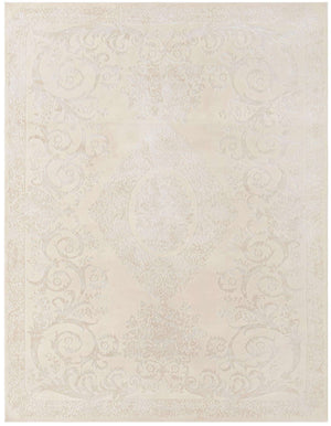 Ivory 9' x 12' Finsbury Rectangle Area Rug 60% Polypropylene & 40% Polyester Contemporary Carpet for Living Rooms, Dining, Offices for Sale at Rug Engine