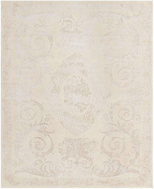 Ivory 7' 10 x 10' Finsbury Rectangle Area Rug 60% Polypropylene & 40% Polyester Contemporary Carpet for Living Rooms, Dining, Offices for Sale at Rug Engine