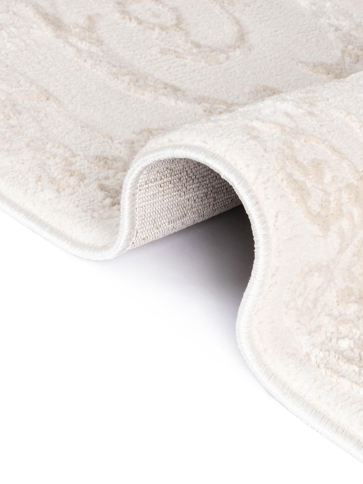 Ivory 7' x 10' Finsbury Rectangle Area Rug 60% Polypropylene & 40% Polyester Contemporary Carpet for Living Rooms, Dining, Offices for Sale at Rug Engine