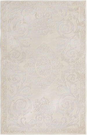 Ivory 3' 3 x 5' 3 Finsbury Rectangle Area Rug 60% Polypropylene & 40% Polyester Contemporary Carpet for Living Rooms, Dining, Offices for Sale at Rug Engine