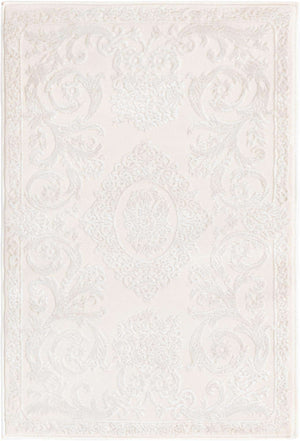 Ivory 2' x 3' Finsbury Rectangle Area Rug 60% Polypropylene & 40% Polyester Contemporary Carpet for Living Rooms, Dining, Offices for Sale at Rug Engine