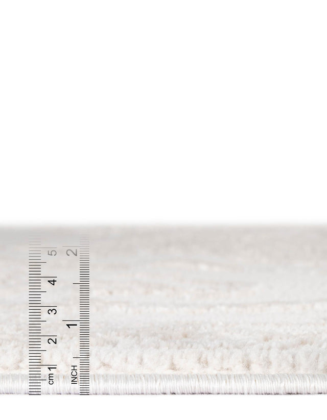 Ivory 6' 1 x 6' 1 Finsbury Square Area Rug 60% Polypropylene & 40% Polyester Contemporary Carpet for Living Rooms, Dining, Offices for Sale at Rug Engine