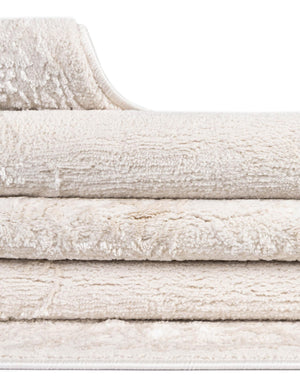 Ivory 7' 10 x 7' 10 Finsbury Square Area Rug 60% Polypropylene & 40% Polyester Contemporary Carpet for Living Rooms, Dining, Offices for Sale at Rug Engine