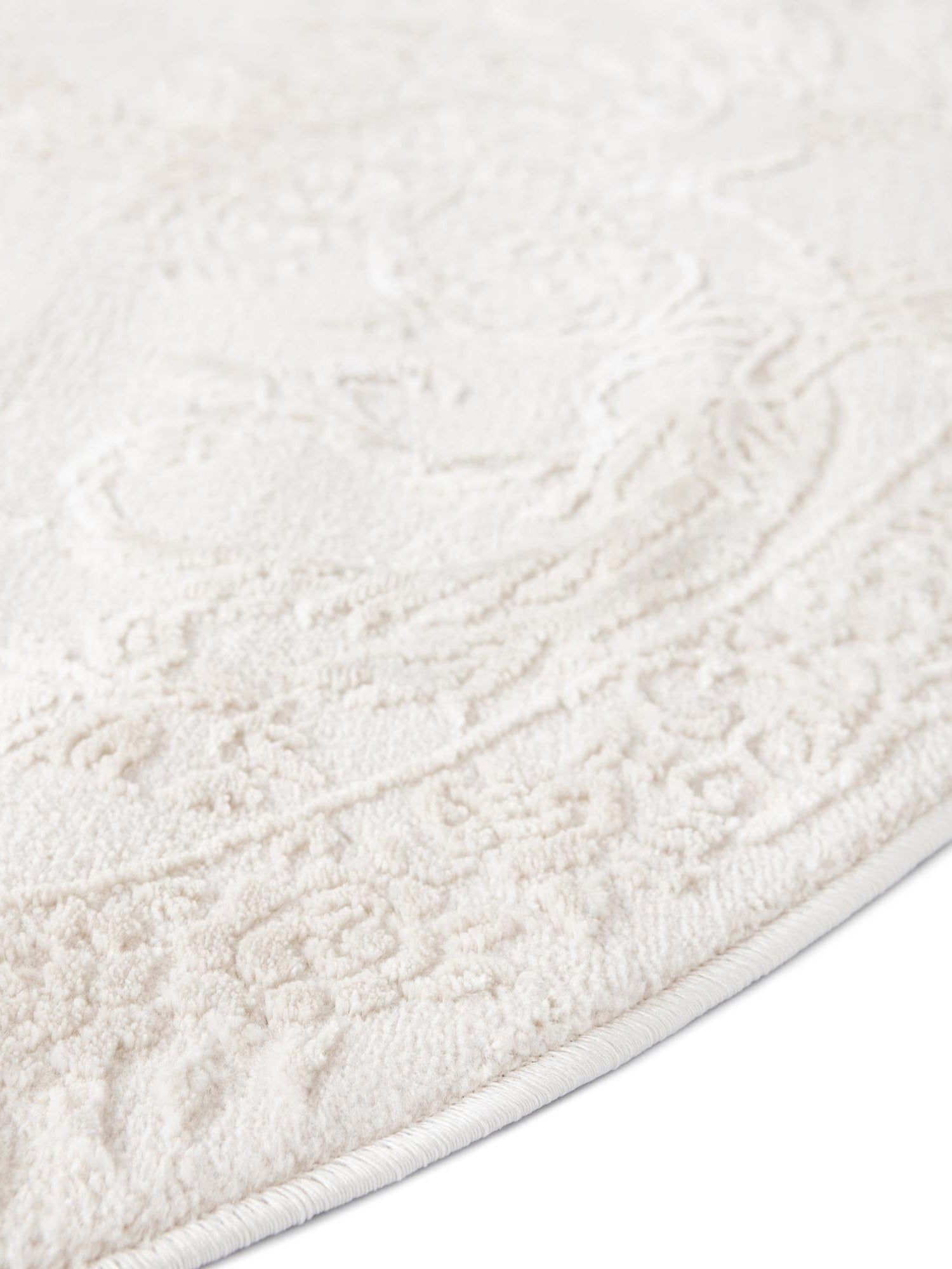 Ivory 3' 3 x 5' 3 Finsbury Oval Area Rug 60% Polypropylene & 40% Polyester Contemporary Carpet for Living Rooms, Dining, Offices for Sale at Rug Engine