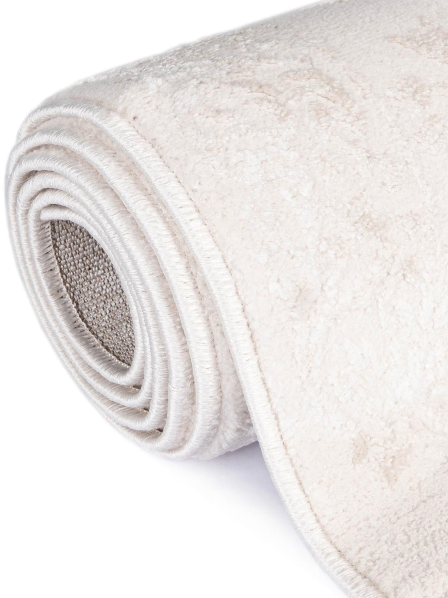 Ivory 4' 1 x 6' 1 Finsbury Oval Area Rug 60% Polypropylene & 40% Polyester Contemporary Carpet for Living Rooms, Dining, Offices for Sale at Rug Engine