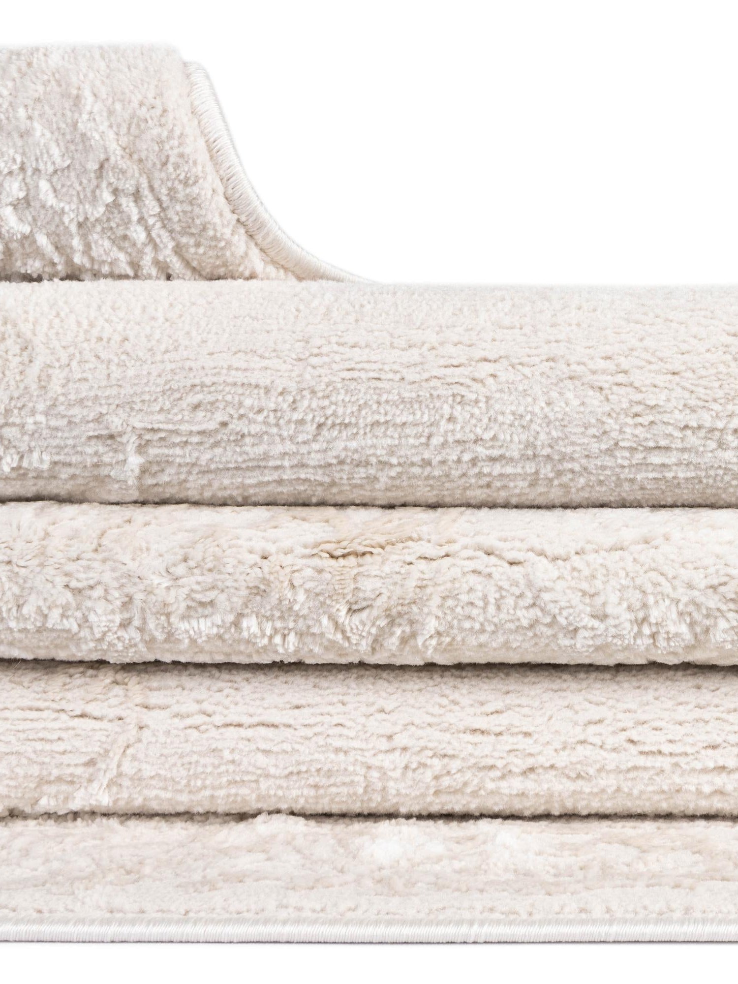 Ivory 5' 3 x 5' 3 Finsbury Octagon Area Rug 60% Polypropylene & 40% Polyester Contemporary Carpet for Living Rooms, Dining, Offices for Sale at Rug Engine