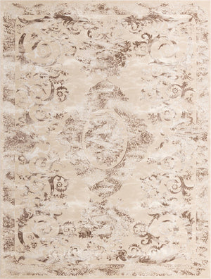Beige 9' x 12' Finsbury Rectangle Area Rug 60% Polypropylene & 40% Polyester Contemporary Carpet for Living Rooms, Dining, Offices for Sale at Rug Engine