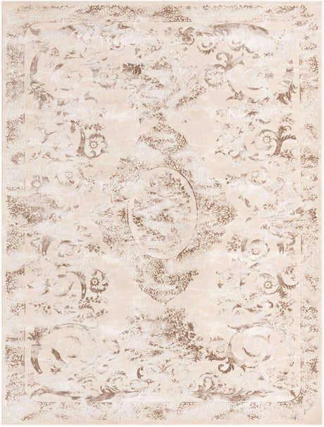 Beige 9' x 12' Finsbury Rectangle Area Rug 60% Polypropylene & 40% Polyester Contemporary Carpet for Living Rooms, Dining, Offices for Sale at Rug Engine