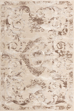 Beige 6' x 9' Finsbury Rectangle Area Rug 60% Polypropylene & 40% Polyester Contemporary Carpet for Living Rooms, Dining, Offices for Sale at Rug Engine