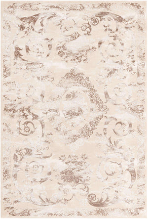 Beige 6' x 9' Finsbury Rectangle Area Rug 60% Polypropylene & 40% Polyester Contemporary Carpet for Living Rooms, Dining, Offices for Sale at Rug Engine