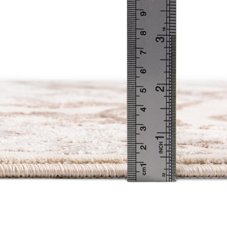 Beige 2' x 3' Finsbury Rectangle Area Rug 60% Polypropylene & 40% Polyester Contemporary Carpet for Living Rooms, Dining, Offices for Sale at Rug Engine