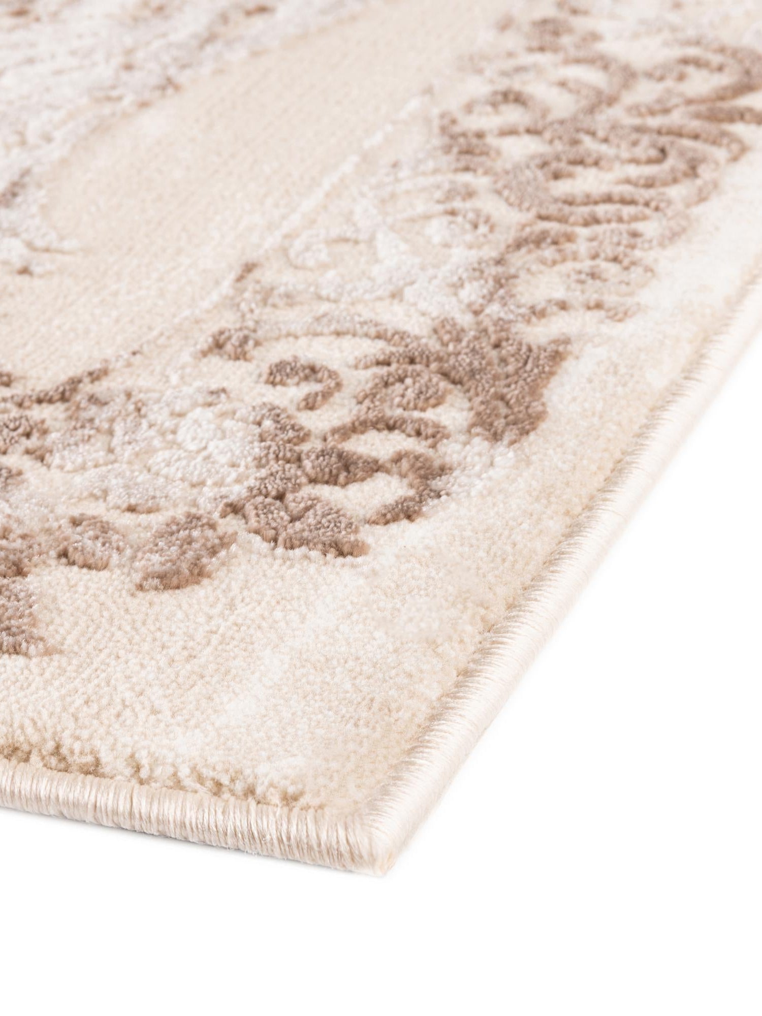 Beige 5' 3 x 8' Finsbury Rectangle Area Rug 60% Polypropylene & 40% Polyester Contemporary Carpet for Living Rooms, Dining, Offices for Sale at Rug Engine