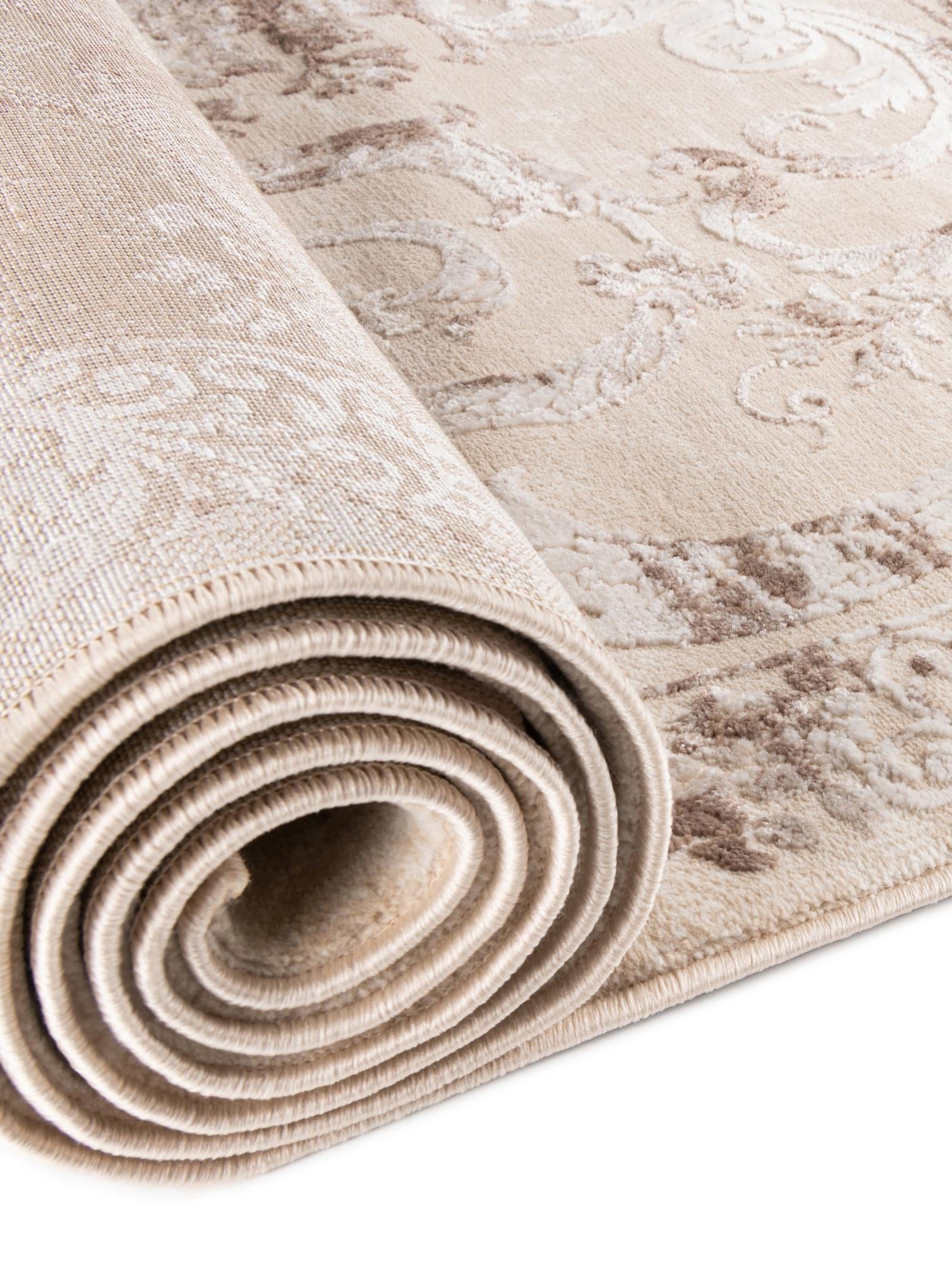 Beige 2' x 3' Finsbury Rectangle Area Rug 60% Polypropylene & 40% Polyester Contemporary Carpet for Living Rooms, Dining, Offices for Sale at Rug Engine