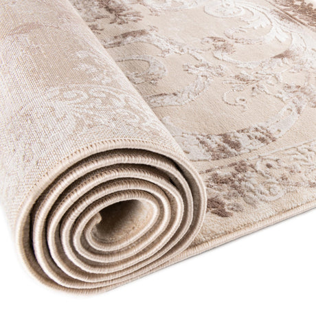 Beige 7' 10 x 10' Finsbury Rectangle Area Rug 60% Polypropylene & 40% Polyester Contemporary Carpet for Living Rooms, Dining, Offices for Sale at Rug Engine