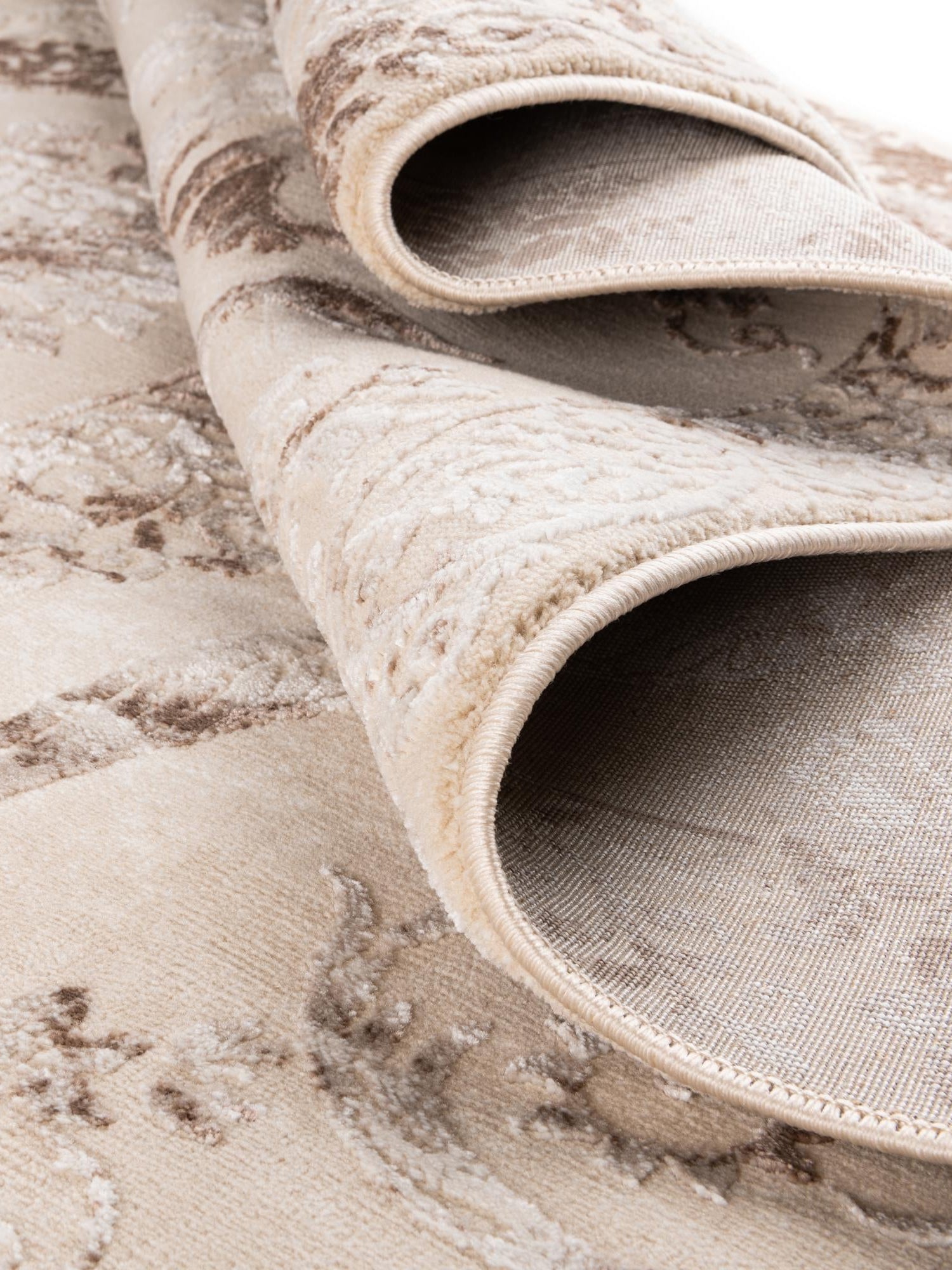 Beige 4' x 6' Finsbury Rectangle Area Rug 60% Polypropylene & 40% Polyester Contemporary Carpet for Living Rooms, Dining, Offices for Sale at Rug Engine