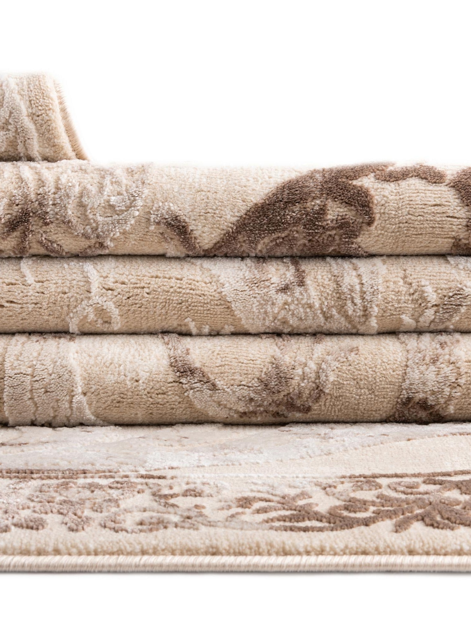 Beige 3' 3 x 5' 3 Finsbury Rectangle Area Rug 60% Polypropylene & 40% Polyester Contemporary Carpet for Living Rooms, Dining, Offices for Sale at Rug Engine