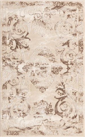 Beige 3' 3 x 5' 3 Finsbury Rectangle Area Rug 60% Polypropylene & 40% Polyester Contemporary Carpet for Living Rooms, Dining, Offices for Sale at Rug Engine