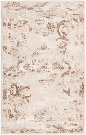 Beige 3' 3 x 5' 3 Finsbury Rectangle Area Rug 60% Polypropylene & 40% Polyester Contemporary Carpet for Living Rooms, Dining, Offices for Sale at Rug Engine