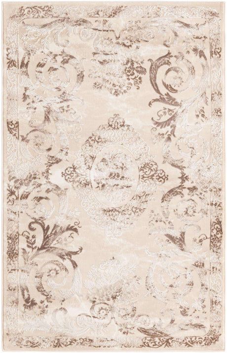 Beige 3' 3 x 5' 3 Finsbury Rectangle Area Rug 60% Polypropylene & 40% Polyester Contemporary Carpet for Living Rooms, Dining, Offices for Sale at Rug Engine
