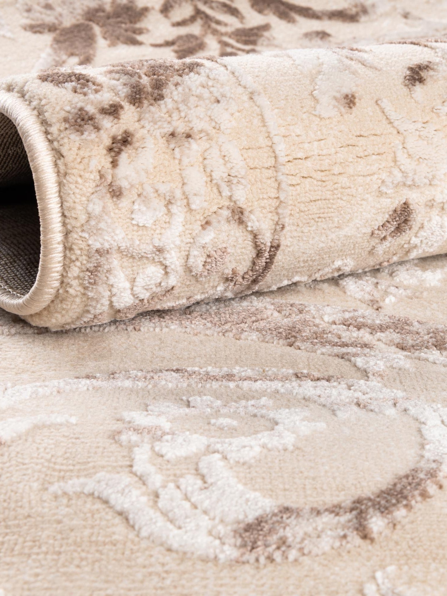 Beige 7' 10 x 10' Finsbury Oval Area Rug 60% Polypropylene & 40% Polyester Contemporary Carpet for Living Rooms, Dining, Offices for Sale at Rug Engine