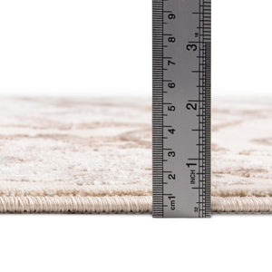 Beige 2' x 8' Finsbury Runner Area Rug 60% Polypropylene & 40% Polyester Contemporary Carpet for Living Rooms, Dining, Offices for Sale at Rug Engine