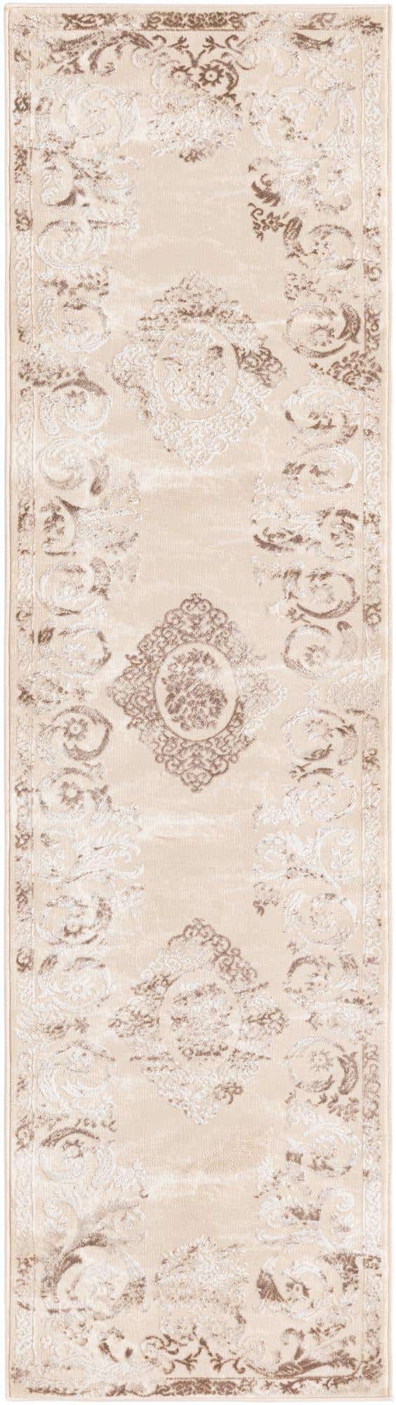 Beige 2' x 6' Finsbury Runner Area Rug 60% Polypropylene & 40% Polyester Contemporary Carpet for Living Rooms, Dining, Offices for Sale at Rug Engine