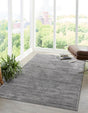 Gray 7' 10 x 10' Finsbury Rectangle Area Rug 60% Polypropylene & 40% Polyester Contemporary Carpet for Living Rooms, Dining, Offices for Sale at Rug Engine