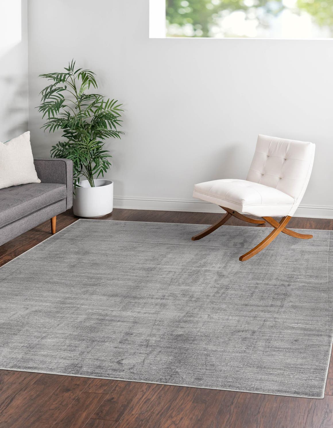 Gray 6' 1 x 6' 1 Finsbury Square Area Rug 60% Polypropylene & 40% Polyester Contemporary Carpet for Living Rooms, Dining, Offices for Sale at Rug Engine