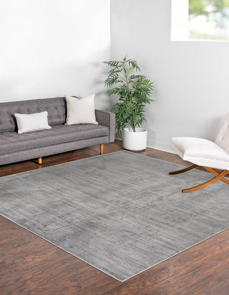 Gray 10' x 10' Finsbury Square Area Rug 60% Polypropylene & 40% Polyester Contemporary Carpet for Living Rooms, Dining, Offices for Sale at Rug Engine