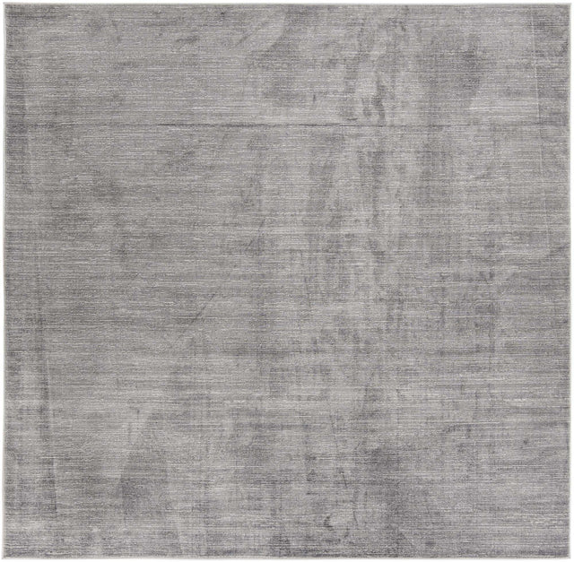 Gray 7' 10 x 7' 10 Finsbury Square Area Rug 60% Polypropylene & 40% Polyester Contemporary Carpet for Living Rooms, Dining, Offices for Sale at Rug Engine