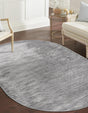 Gray 3' 3 x 5' 3 Finsbury Oval Area Rug 60% Polypropylene & 40% Polyester Contemporary Carpet for Living Rooms, Dining, Offices for Sale at Rug Engine