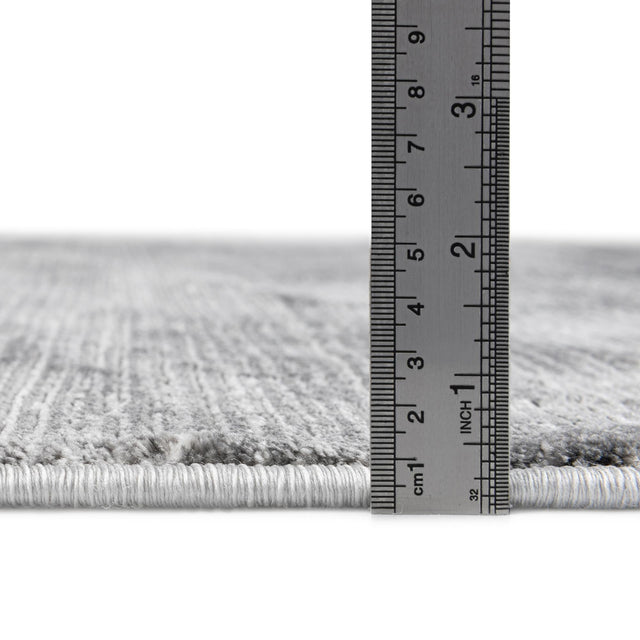 Gray 7' 10 x 10' Finsbury Oval Area Rug 60% Polypropylene & 40% Polyester Contemporary Carpet for Living Rooms, Dining, Offices for Sale at Rug Engine