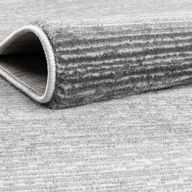 Gray 7' 10 x 10' Finsbury Oval Area Rug 60% Polypropylene & 40% Polyester Contemporary Carpet for Living Rooms, Dining, Offices for Sale at Rug Engine