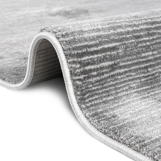 Gray 7' 10 x 10' Finsbury Oval Area Rug 60% Polypropylene & 40% Polyester Contemporary Carpet for Living Rooms, Dining, Offices for Sale at Rug Engine