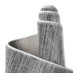 Gray 7' 10 x 10' Finsbury Oval Area Rug 60% Polypropylene & 40% Polyester Contemporary Carpet for Living Rooms, Dining, Offices for Sale at Rug Engine