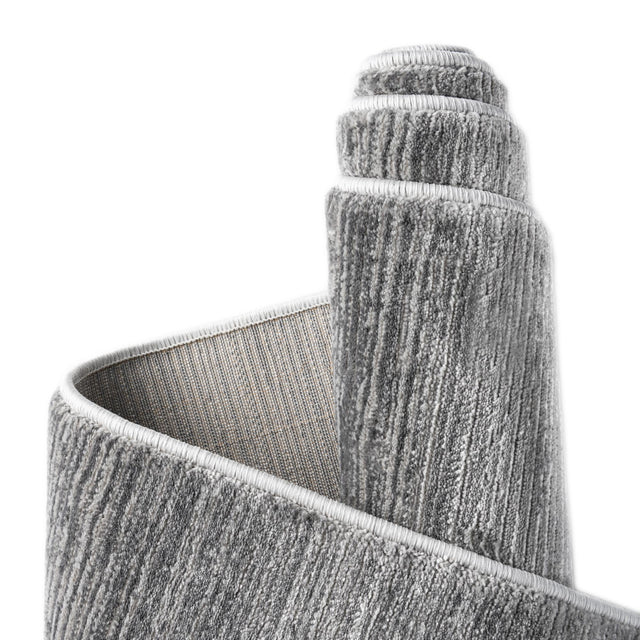 Gray 7' 10 x 10' Finsbury Oval Area Rug 60% Polypropylene & 40% Polyester Contemporary Carpet for Living Rooms, Dining, Offices for Sale at Rug Engine