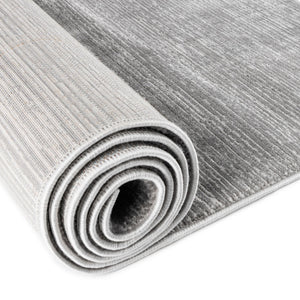 Gray 7' 10 x 10' Finsbury Oval Area Rug 60% Polypropylene & 40% Polyester Contemporary Carpet for Living Rooms, Dining, Offices for Sale at Rug Engine